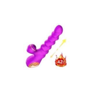 VIBRADOR CON ESTIMULADOR DE CLITORIS